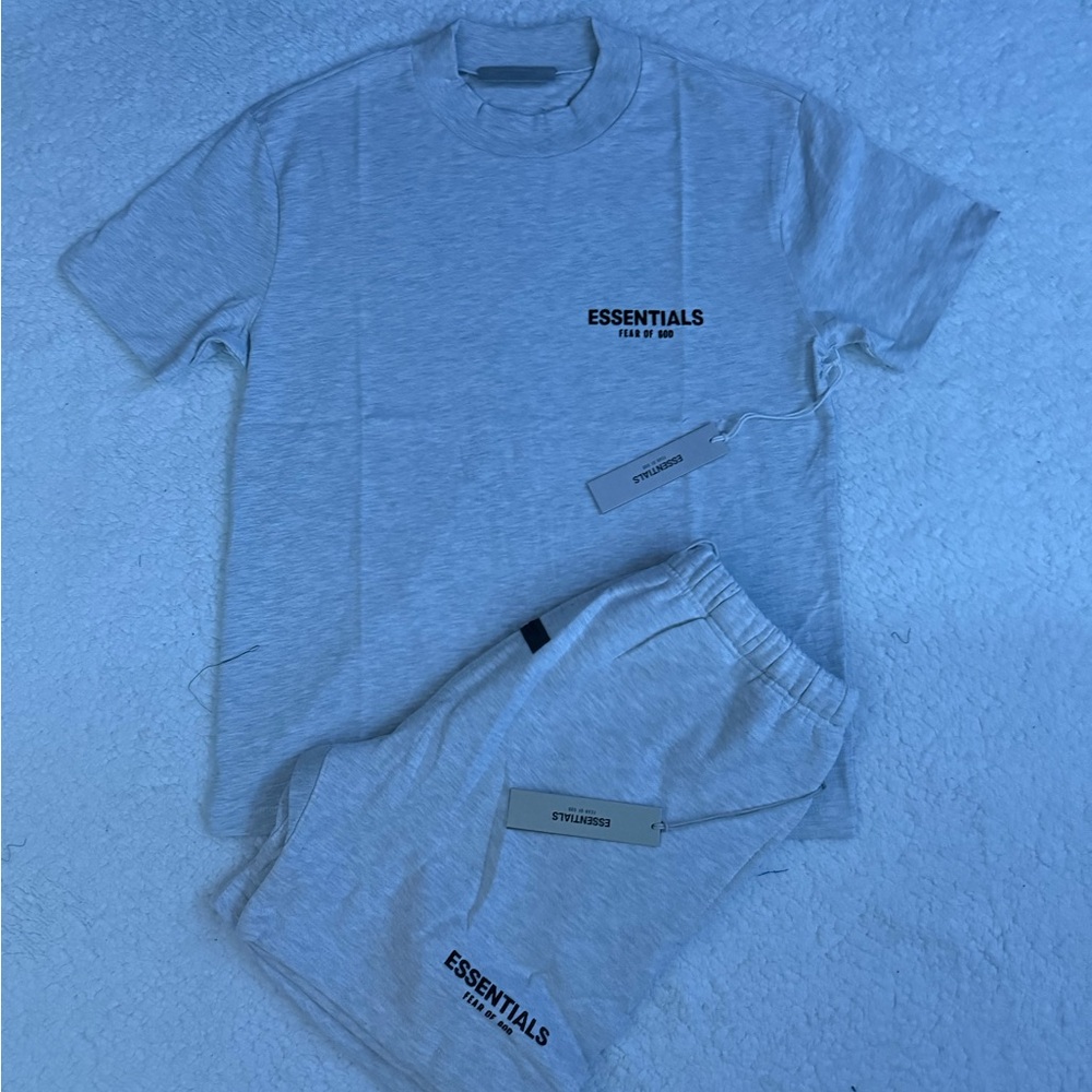 Essentials Heather Gray T-Shirt and Shorts Set